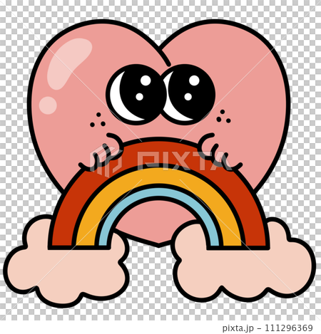 heart, cartoon, character 111296369
