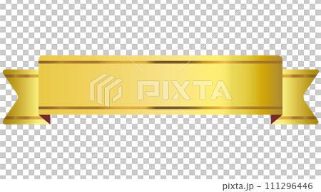 光沢のあるリボンの背景素材金色 光沢のあるリボンの背景素材金色 111296446