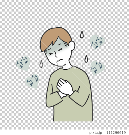 一個緊張而痛苦的人 111296619