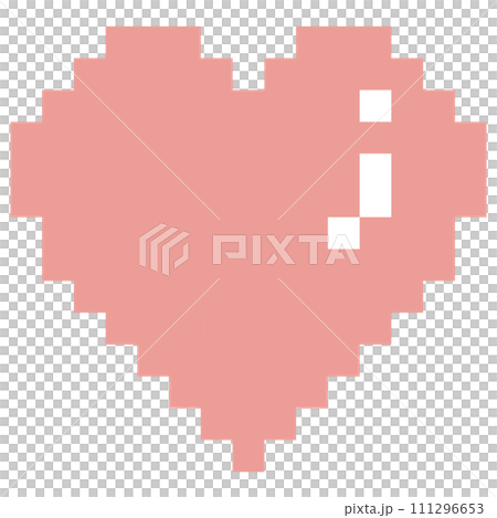 heart Pixel y2k shape trendy element geometric...のイラスト素材 [111296653 ...