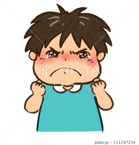 泣きそうな男の子 上半身 泣きそうな男の子 上半身 111297256