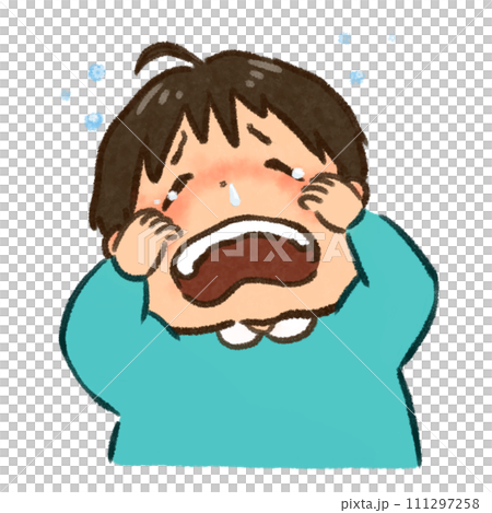 哭泣的男孩上半身 哭泣的男孩上半身 111297258