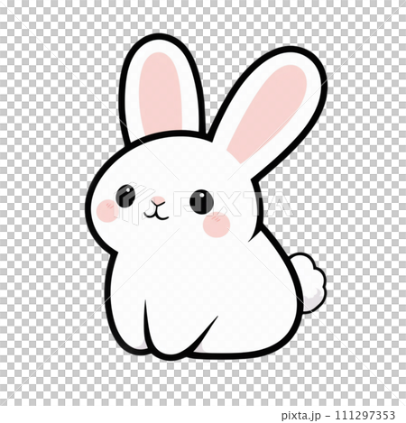かわいいうさぎイラストのイラスト素材 [111297353] - PIXTA