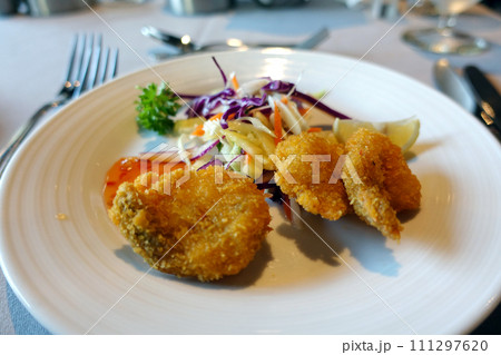 豪華客船での食事 111297620