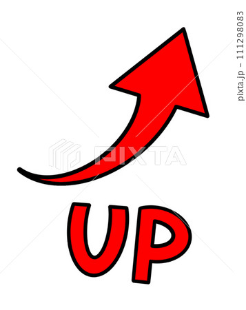 右肩上がりの矢印 111298083