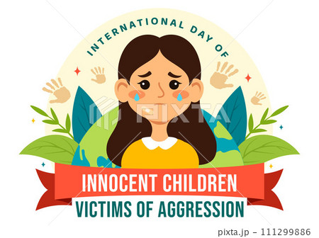 International Day of Innocent Children Victims of Aggression Vector Illustration on 4 June with Kids Sad Pensive and Cries in Flat Cartoon Background International Day of Innocent Children Victims of Aggression Vector Illustration on 4 June with Kids Sad Pensive and Cries in Flat Cartoon Background 111299886