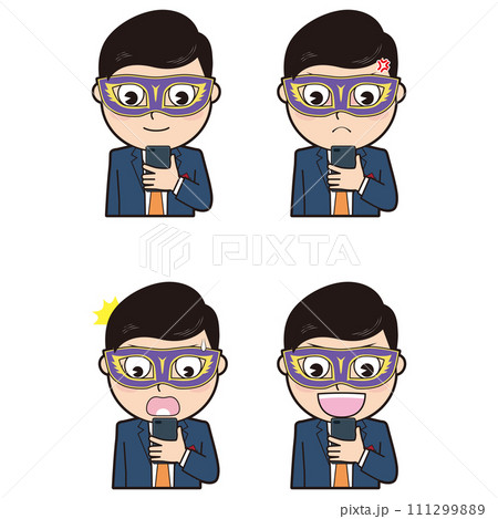 仮面を付けた男性⑩ 111299889