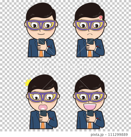 仮面を付けた男性⑩ 111299889