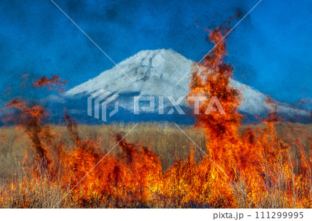 富士山東富士演習場野焼き 111299995