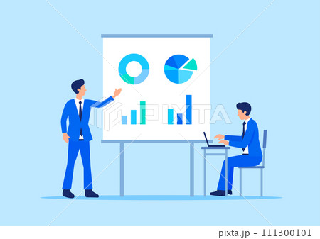 プレゼンするビジネスマン 111300101