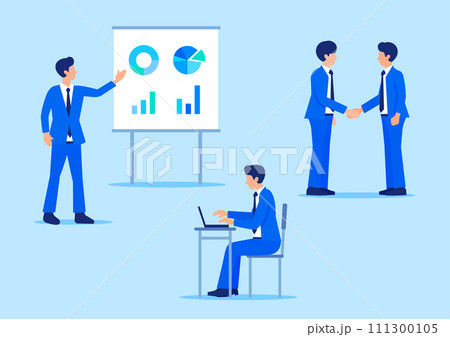 ビジネスシーンアイコンセット 111300105