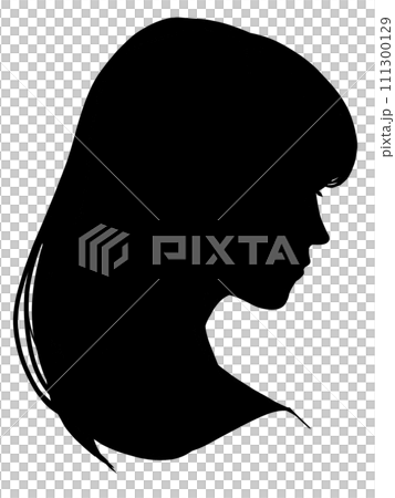 Female profile silhouette Female profile silhouette 111300129