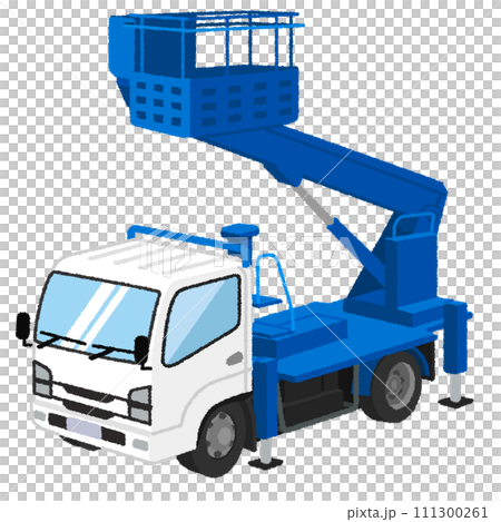 Illustration of aerial work vehicle Illustration of aerial work vehicle 111300261