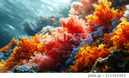 Floral background. Abstract futuristic background 111302463