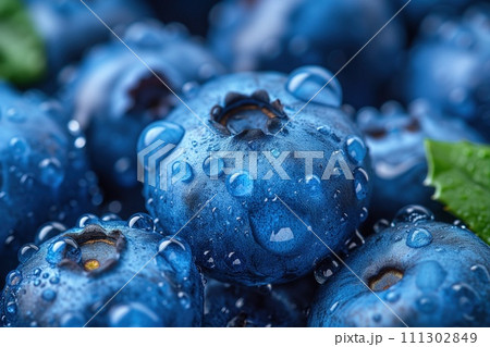 wet blueberry closeup berry background wet blueberry closeup berry background 111302849