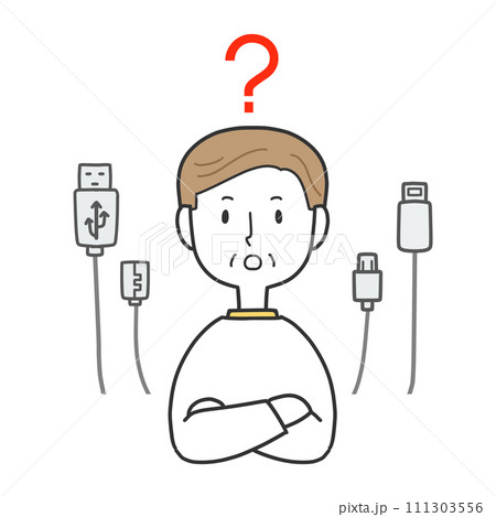 ケーブルを選べない男性 ケーブルを選べない男性 111303556