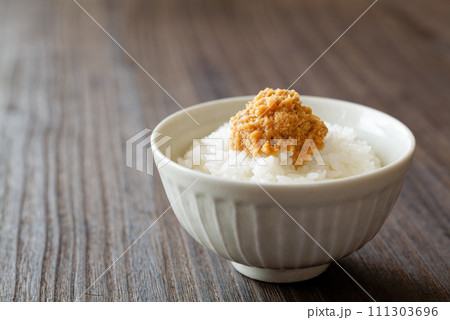 山わさび醤油漬けとご飯 111303696