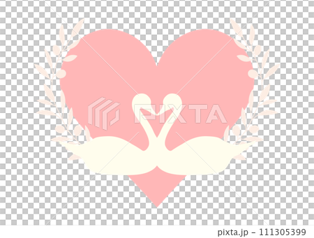 浪漫天鵝插畫 111305399