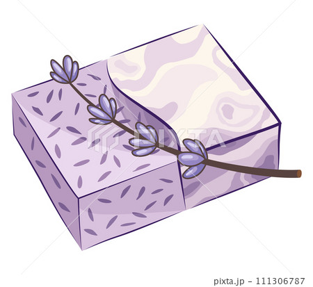Lavender soap bar with lavender flower. Handmade natural soap. Fragrant herb for cosmetics and skincare. Herbal bodycare promote. Aromatherapy and skin hygiene, eco herbal cosmetics for bath Lavender soap bar with lavender flower. Handmade natural soap. Fragrant herb for cosmetics and skincare. Herbal bodycare promote. Aromatherapy and skin hygiene, eco herbal cosmetics for bath 111306787