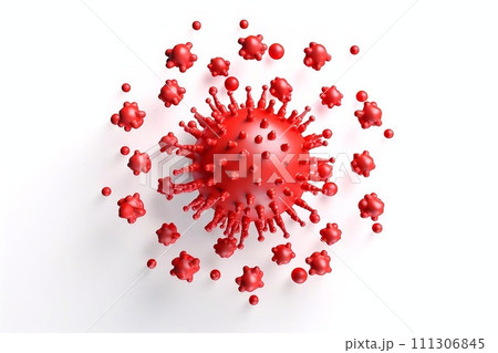 Corona virus COVID-19 virus on white background. Corona virus COVID-19 virus on white background. 111306845