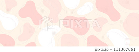 流体シェイプと幾何学模様の背景 111307661