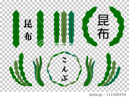 昆布のイラスト素材セット 111309359