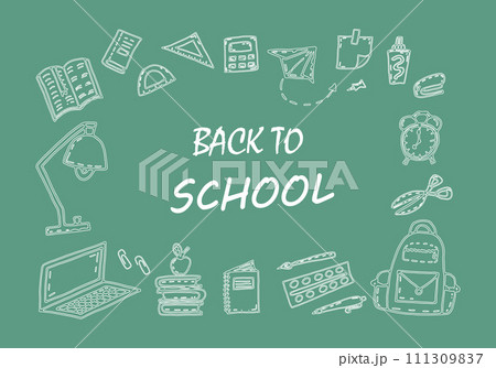 Green school background - back to school 111309837