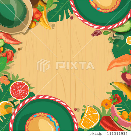 Background for Cinco de Mayo celebration. AI Generate. 111311955