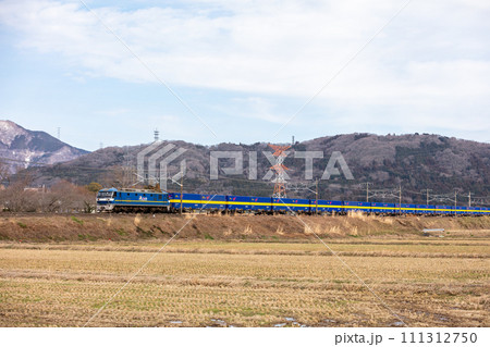 【東海道本線】米原方面へ走行する貨物列車 【東海道本線】米原方面へ走行する貨物列車 111312750