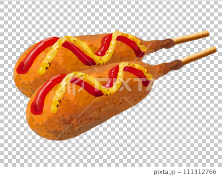 Corn dog (2 pieces) with seasoning 111312766