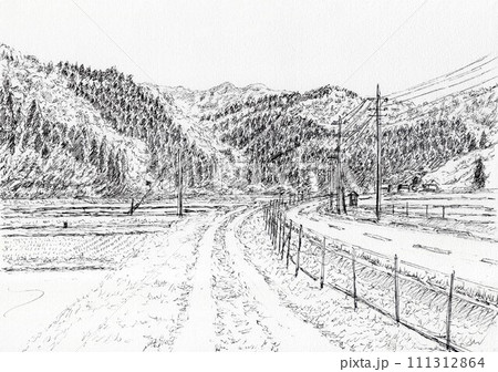 のどかな田舎の風景 のどかな田舎の風景 111312864