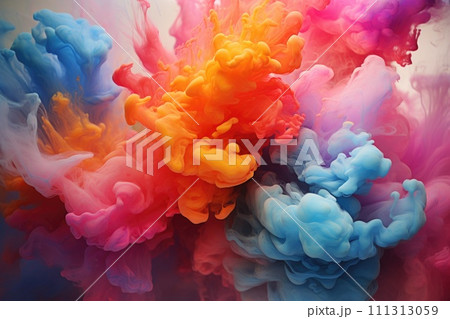 Abstract Ink Colors Explosion 111313059