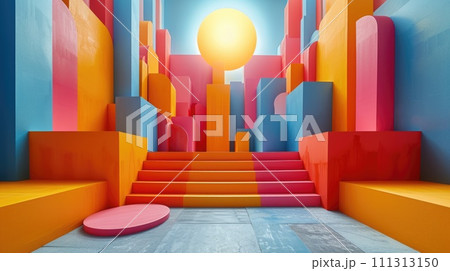 Abstract Urban Sunset Steps Abstract Urban Sunset Steps 111313150