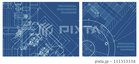 Engineering illustration set. Cover, flyer, banner, background 111313338