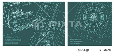 Engineering illustration set. Cover, flyer, banner, background Engineering illustration set. Cover, flyer, banner, background 111313626