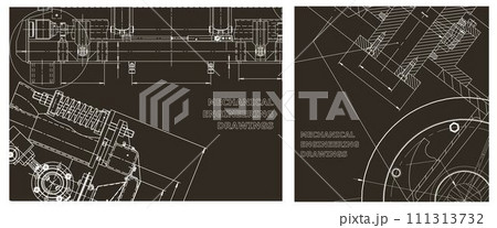 Engineering illustration set. Cover, flyer, banner, background Engineering illustration set. Cover, flyer, banner, background 111313732