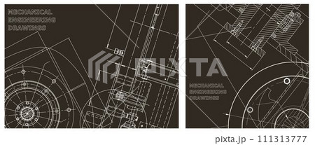 Engineering illustration set. Cover, flyer, banner, background 111313777