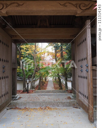 山門から見る紅葉 山門から見る紅葉 111314143