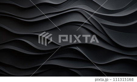 Wavy Black Abstract Background 111315168