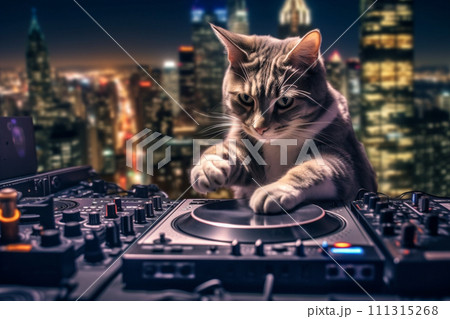 猫のDJのイラスト素材 [111315268] - PIXTA