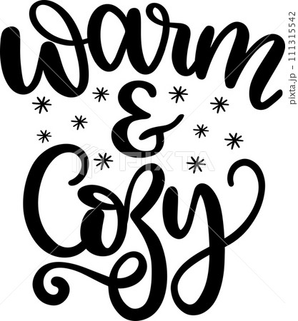 Warm and Cozy, Merry Christmas, Santa, Christmas Holiday, Vector Illustration File 111315542