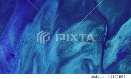 Paint spill glitter ink flow blue emulsion wave Paint spill glitter ink flow blue emulsion wave 111316934