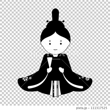 Cute simple Hinamatsuri set｜Monochrome｜Odaira-sama 111317525