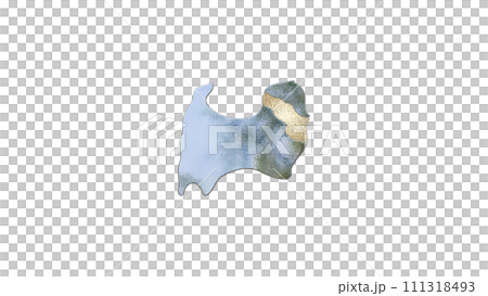 [阿爾法通道]強調黑部地形的富山縣3D平衡投影 111318493
