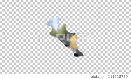 [Alpha Channel] 3D equilibrium projection of Kyoto Prefecture that emphasizes the topography of Kyoto 111318729