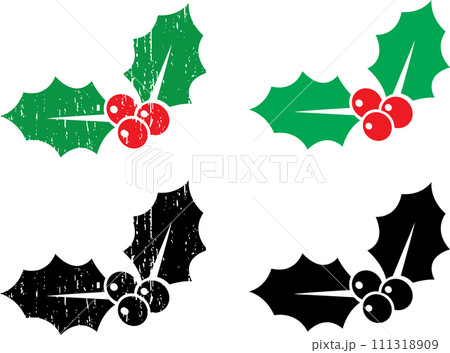 Holly, Merry Christmas, Santa, Christmas Holiday, Vector Illustration File 111318909