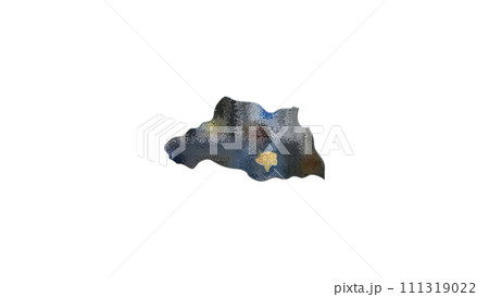 [アルファチャンネル]川越の地形を強調する埼玉県の3D平衡投影図形 111319022