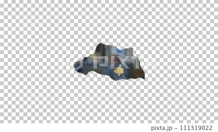 [アルファチャンネル]川越の地形を強調する埼玉県の3D平衡投影図形 111319022