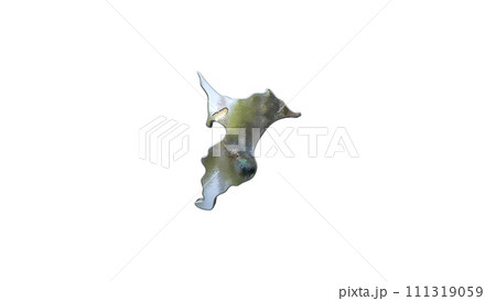 [アルファチャンネル]船橋の地形を強調する千葉県の3D透視投影図形 111319059