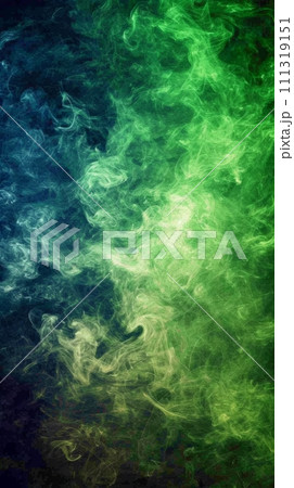 Emerald smoky swirls. A dynamic abstract of swirling green smoke 111319151